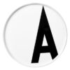 Arne Jacobsen plokštelė A raidė - Ø 20 cm Balta dizaino raidė Arne Jacobsen