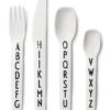 Children's cutlery Arne Jacobsen Kids / 4 pieces White Design Letters Arne Jacobsen