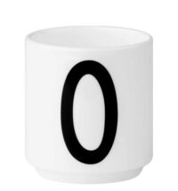 Arne Jacobsen coffee cup Number 0 White Design Letters Arne Jacobsen
