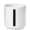 Taza de café Arne Jacobsen Número 1 Letras de diseño blanco Arne Jacobsen