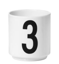 Arne Jacobsen coffee cup Number 3 White Design Letters Arne Jacobsen