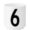 Arne Jacobsenコーヒーカップ番号6白のデザインレターArne Jacobsen