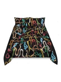 Ropa de cama de papel higiénico - Serpientes - 240 x 220 Multicolor | Negro Seletti Maurizio Cattelan | Pierpaolo Ferrari