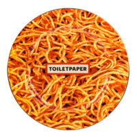Plato de papel higiénico - Seletti espaguetis multicolor Maurizio Cattelan | Pierpaolo Ferrari