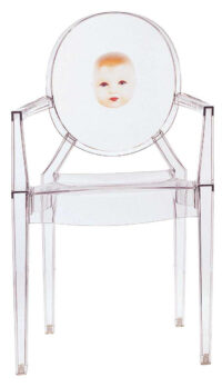 Louis Ghost stackable armchair - child Transparent Kartell Philippe Starck 1