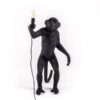 Affen Stehende Tischlampe im Freien - H 54 cm Schwarz Seletti Marcantonio Raimondi Malerba