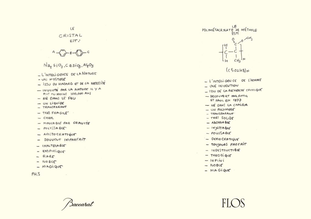 Composición química Bon Jour Versailles_crystal_PMMA por Philippe Starck